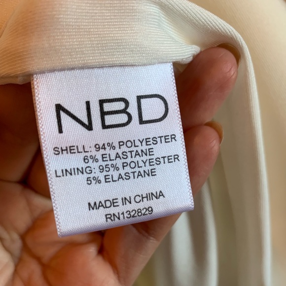 Revolve NBD Unravel Midi Ivory Dress, S - Picture 7 of 8